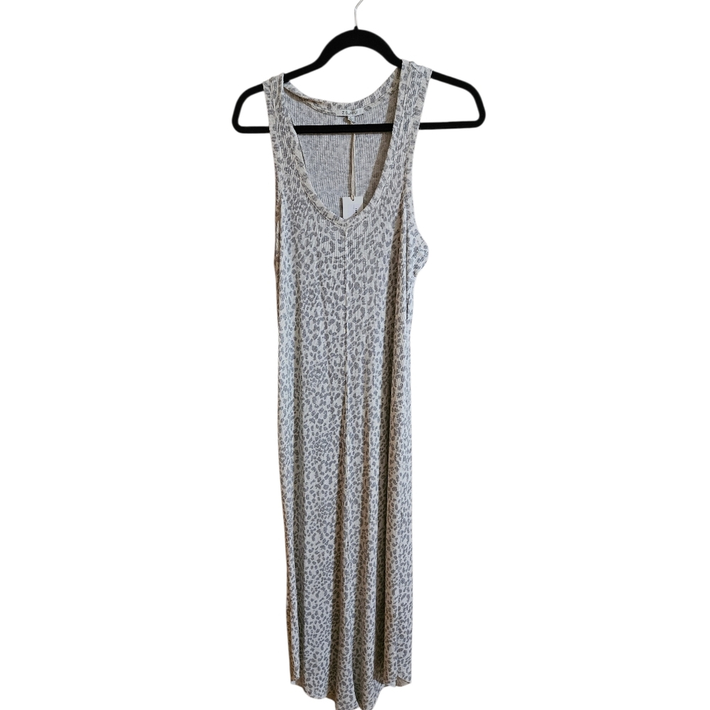 NWT Z Supply Leopard Print Sleeveless Maxi Dress Sz L